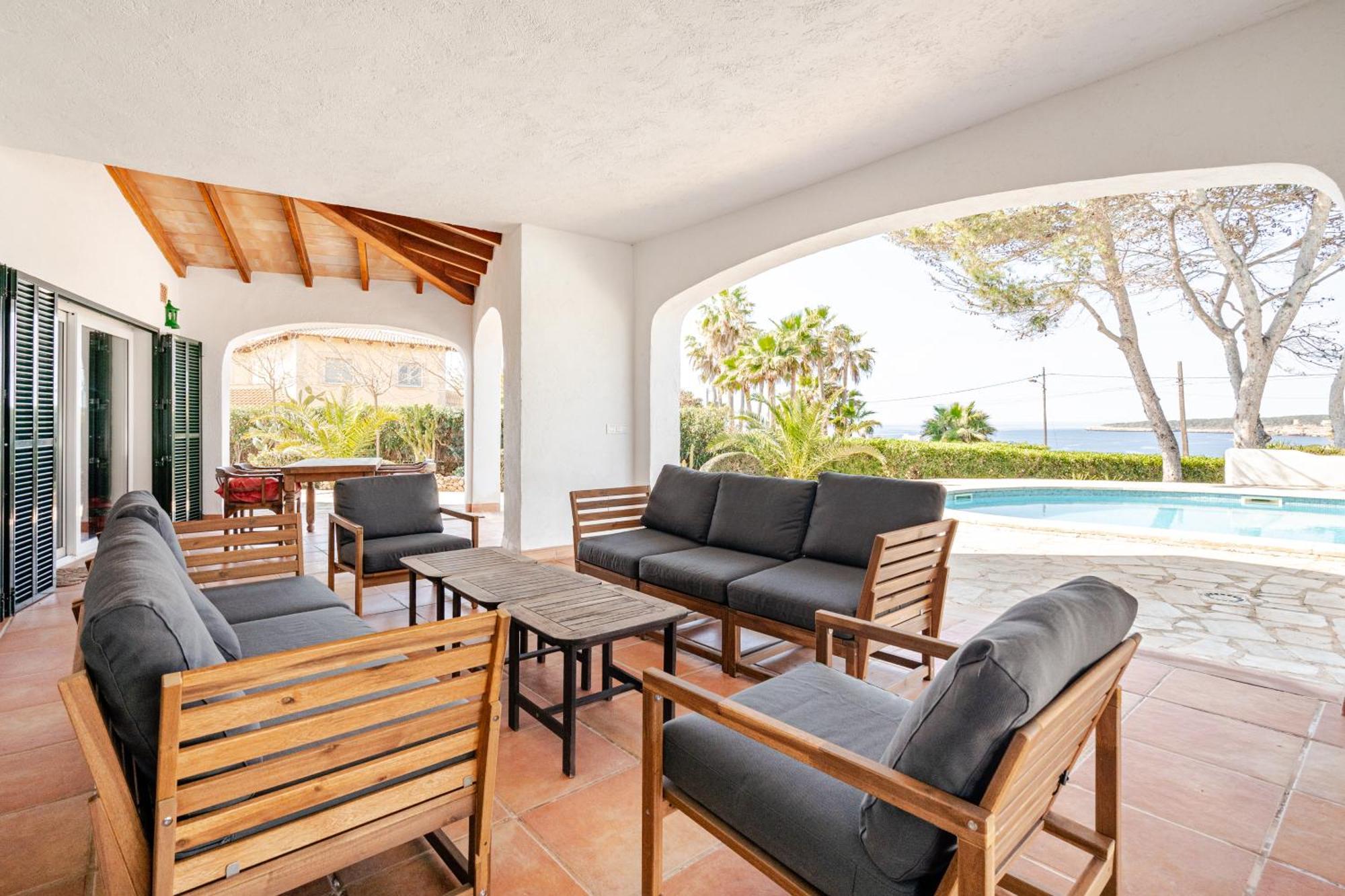 Gigantische Villa Mit Meerblick, Panoramablick & Pool-Oase Cala Pi  Exteriér fotografie